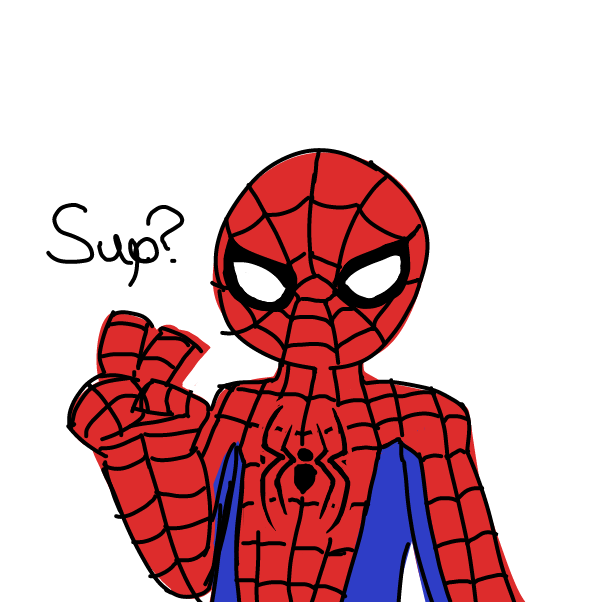 Drawing in Oh my god it's Spider-Man! by KikiPotions