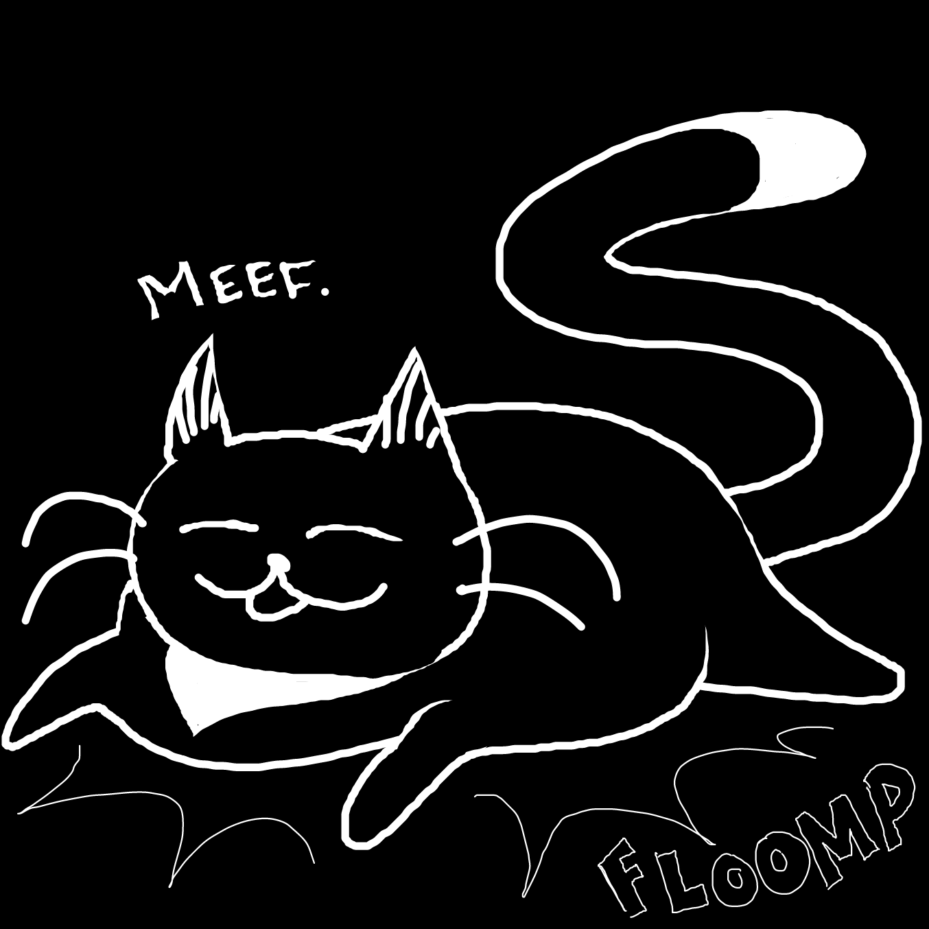 Drawing in my cat by TFD