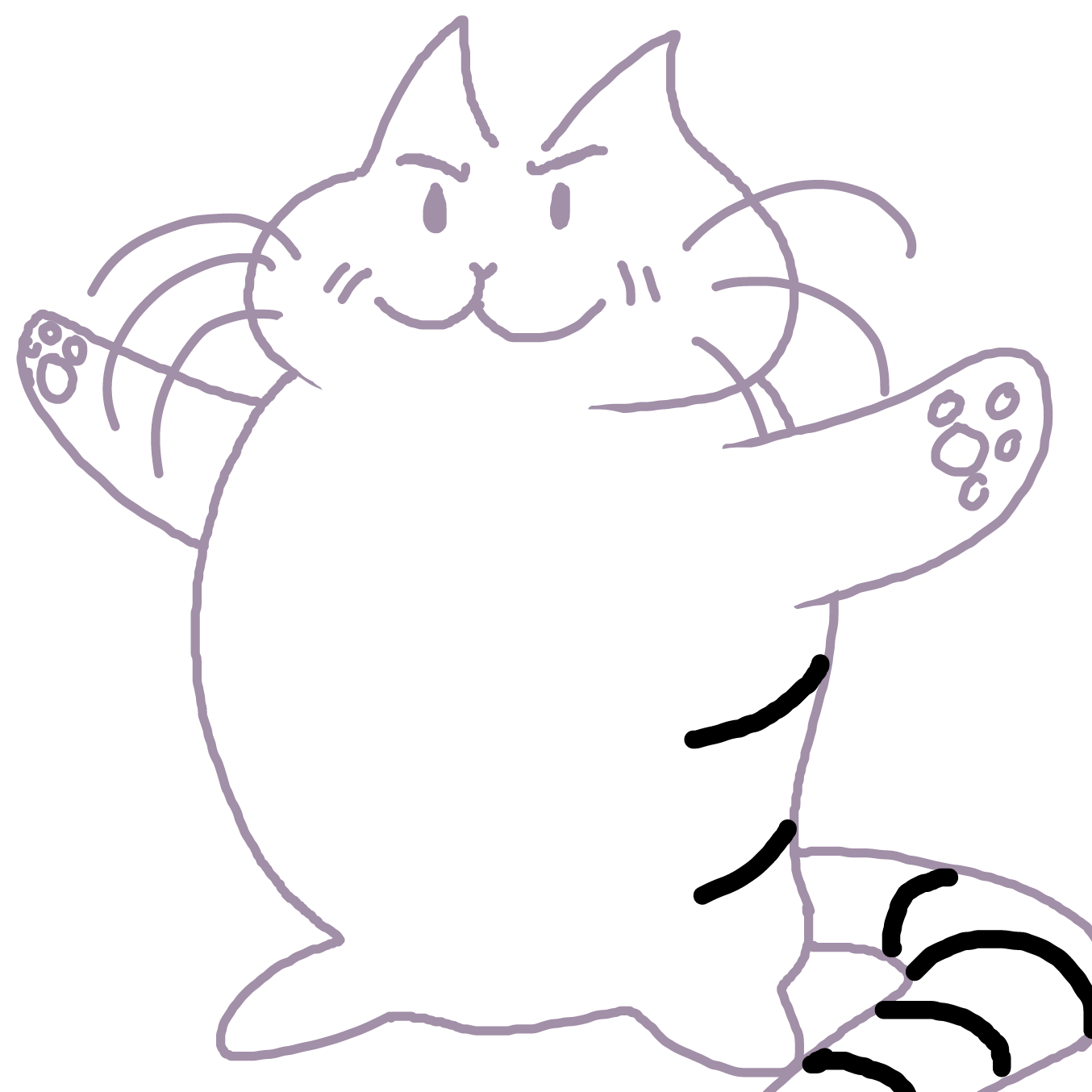 Drawing in other fat cat by TFD