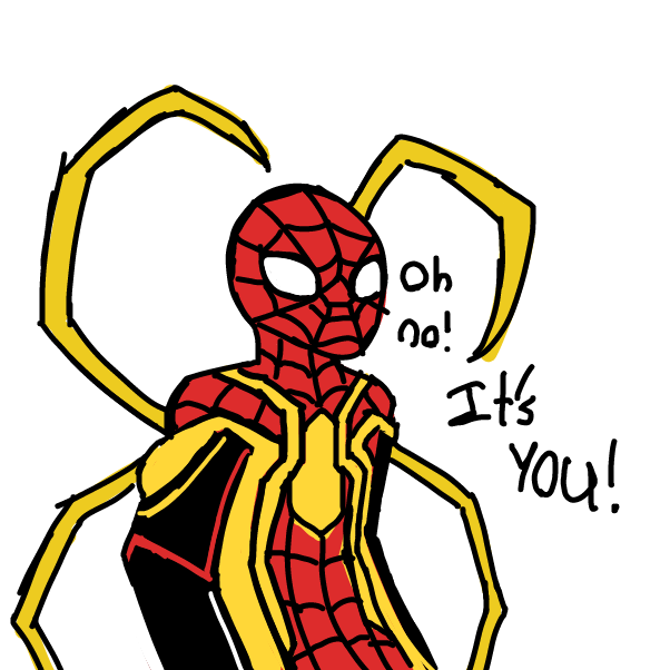 Drawing in Spidey up against a true foe by KikiPotions