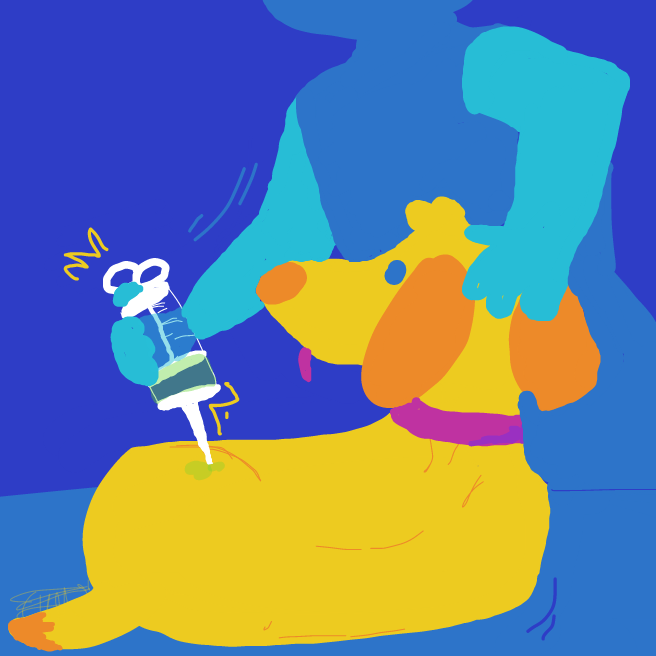 Drawing in Dogs backstory by cloefromschool