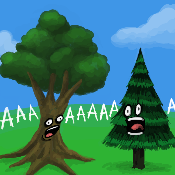 Screaming Trees - Online Drawing Game Comic Strip Panel by 🔲