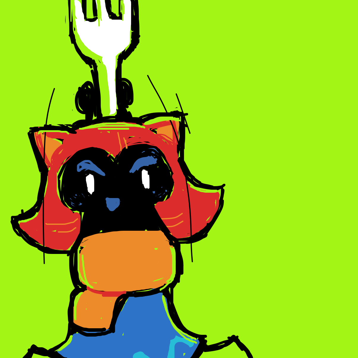 Drawing in pancaek by Netu