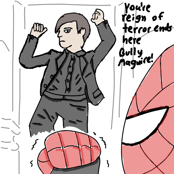 Drawing in Spidey up against a true foe by SpaceMattress
