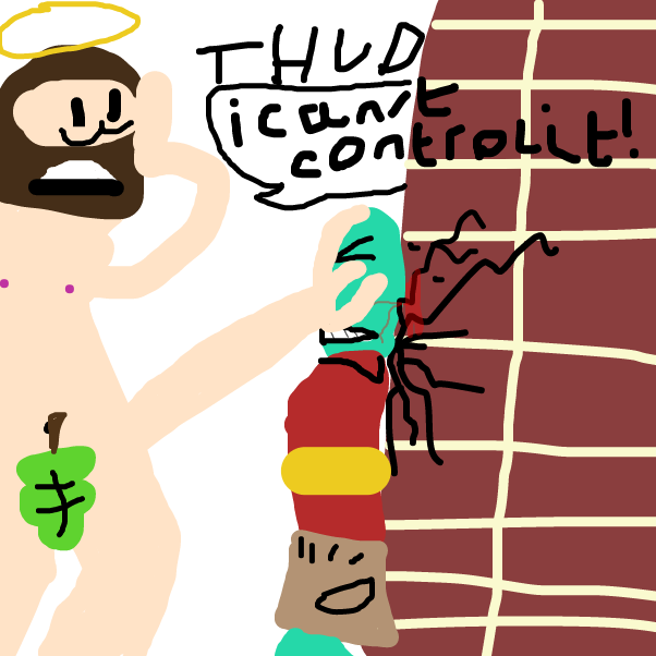 It's got a mind of it's own. - Online Drawing Game Comic Strip Panel by BananaDoc