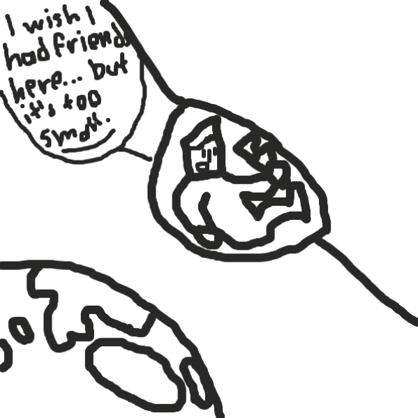 Drinking Tang in outer space, alone - Online Drawing Game Comic Strip Panel by cherrybread