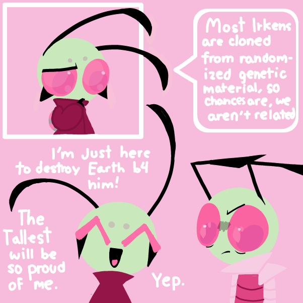 she wants to get the credit for destroying earth because she wants to please the tallest - Online Drawing Game Comic Strip Panel by Elle