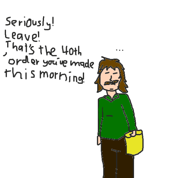 Drawing in Hungry? Fuck you. by Meow the Fronk