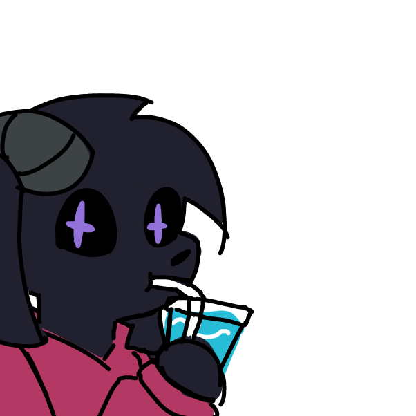 Drawing in boy just sippin by KikiPotions