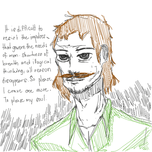 Drawing in Hungry? Fuck you. by Cat Person