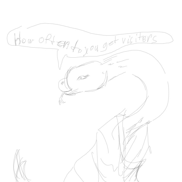 Drawing in welcome to our space where we live originally by JA