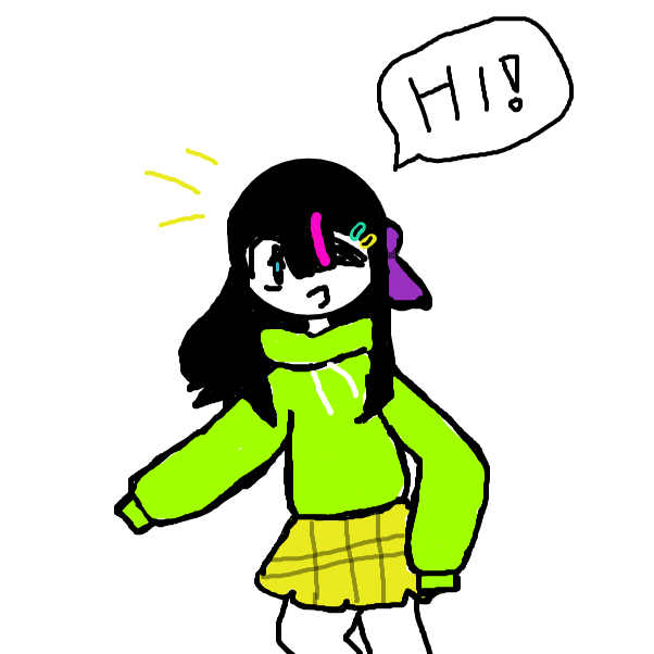 Drawing in cute anime gurl by XD