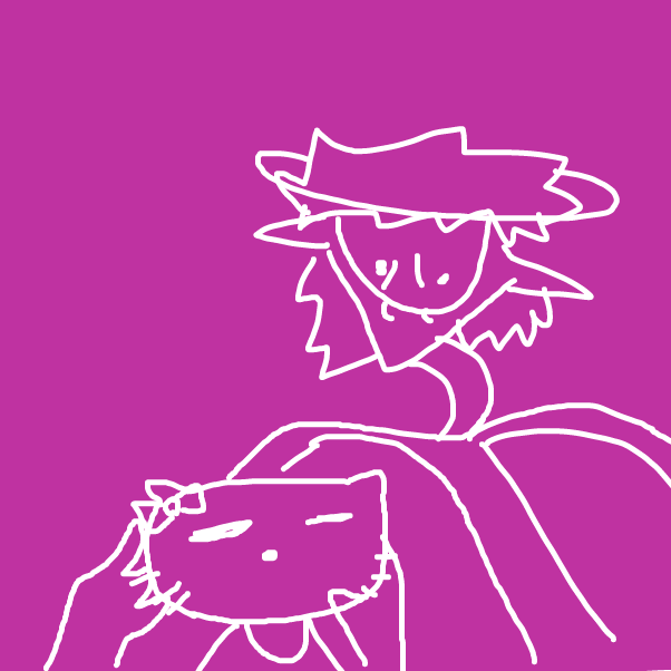 Drawing in Rigel likes hello kitty  by dytamic