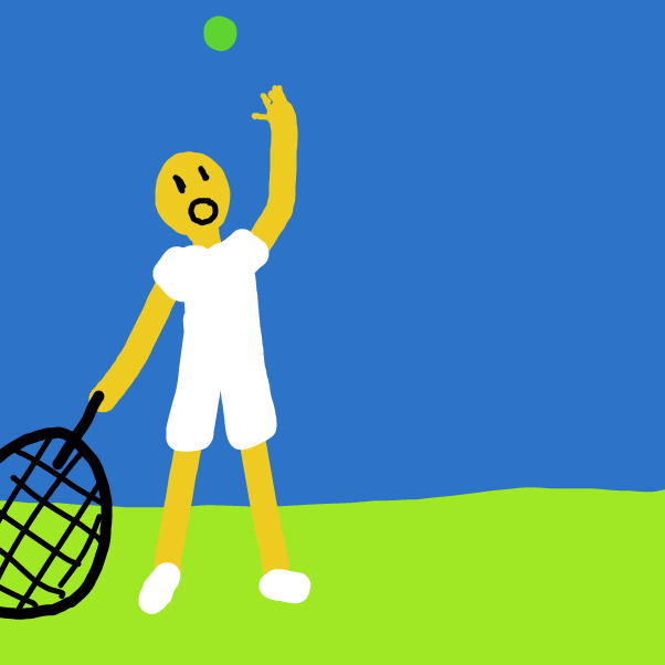 Drawing in Ok, let's play Tennis. For real this time. by locoluis