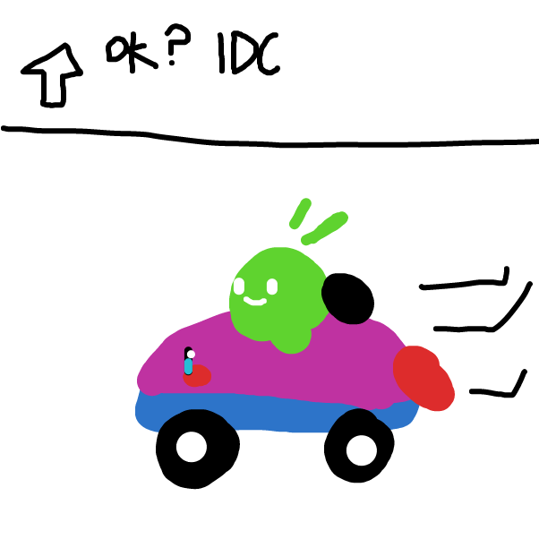 Drawing in Kirby Car but the nightmare never ends... by theantitroll