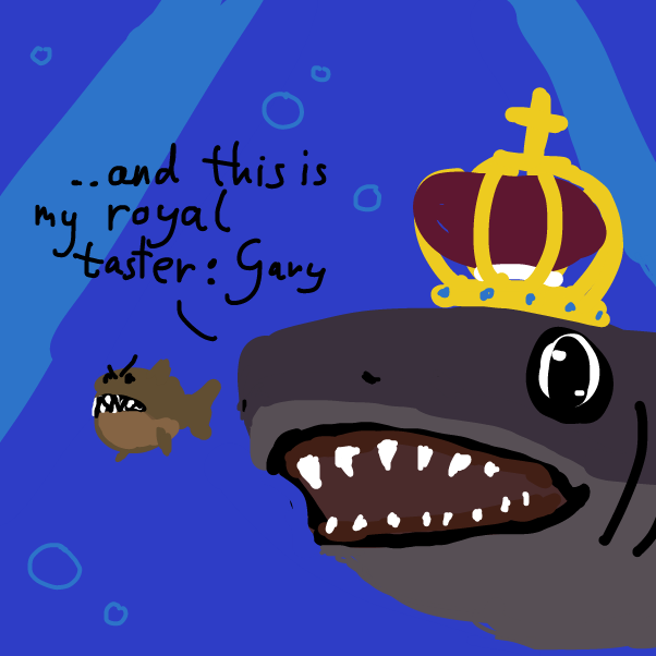 you never know
them surfers might be poisoned
 - Online Drawing Game Comic Strip Panel by Peyocay