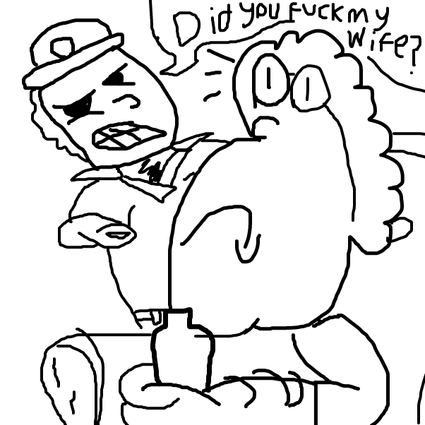 What do you mean he isn't the husband? - Online Drawing Game Comic Strip Panel by BananaDoc