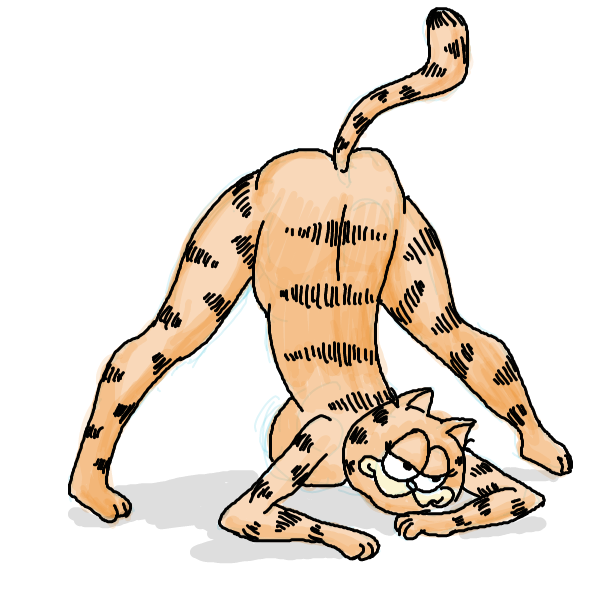 Drawing in E girl Garfield by Sabandija