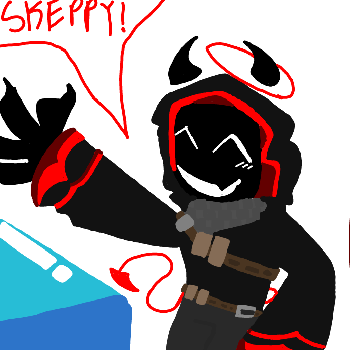 im not sure if this was XD wanted but it said skeppy and bad meet up soo - Online Drawing Game Comic Strip Panel by OneWithTheShadows