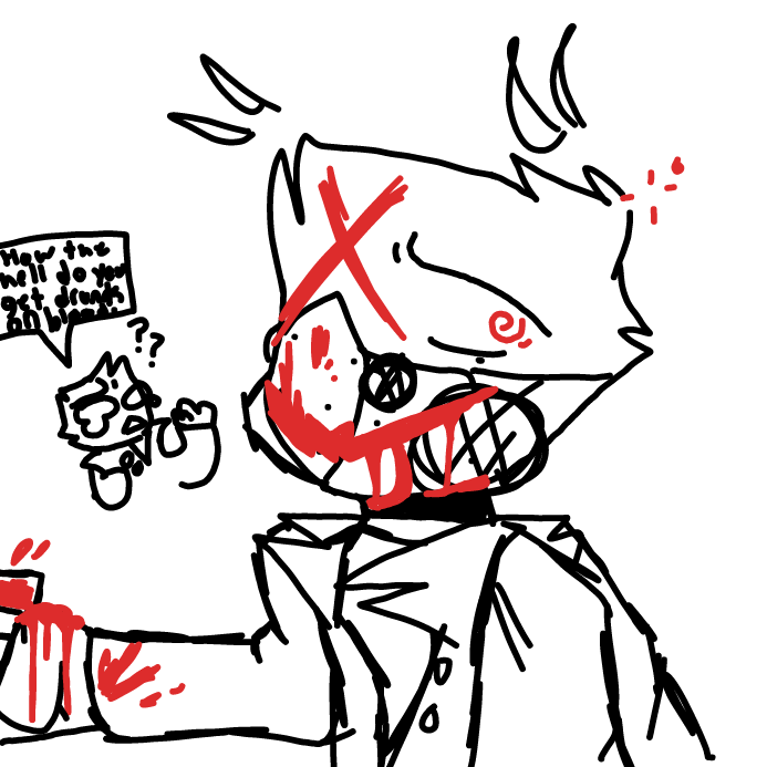 yep he´s all up on blood - Online Drawing Game Comic Strip Panel by OneWithTheShadows
