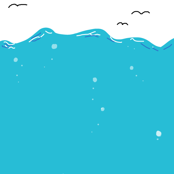 Drawing in Ocean by Lumikupla