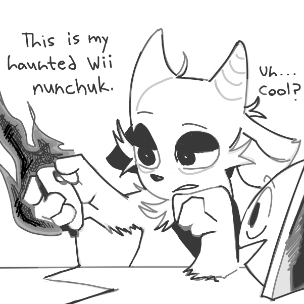 one of many other haunted wii nunchuks - Online Drawing Game Comic Strip Panel by W3