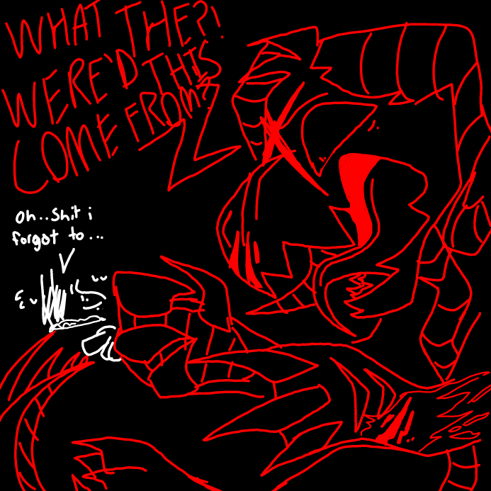 oh shit...welp that wasn´t supposed to happen - Online Drawing Game Comic Strip Panel by OneWithTheShadows