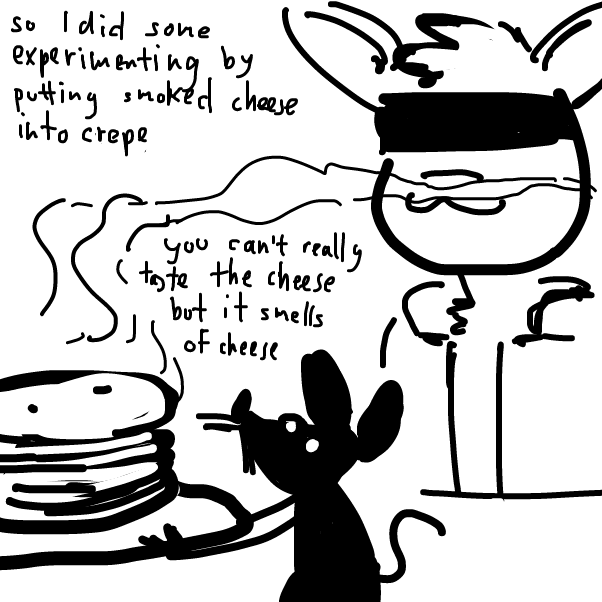 in fact the whole kitchen smelled of cheese (the experiment was done IRL) - Online Drawing Game Comic Strip Panel by Peyocay