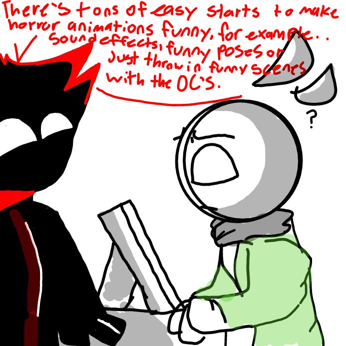 Yeah just simple things could bring some humor into this kinda stuff - Online Drawing Game Comic Strip Panel by OneWithTheShadows