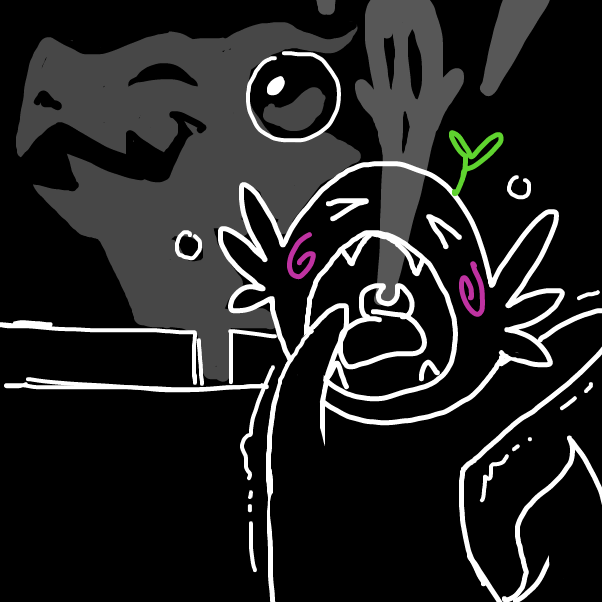 Drawing in Big yawn by Chumky