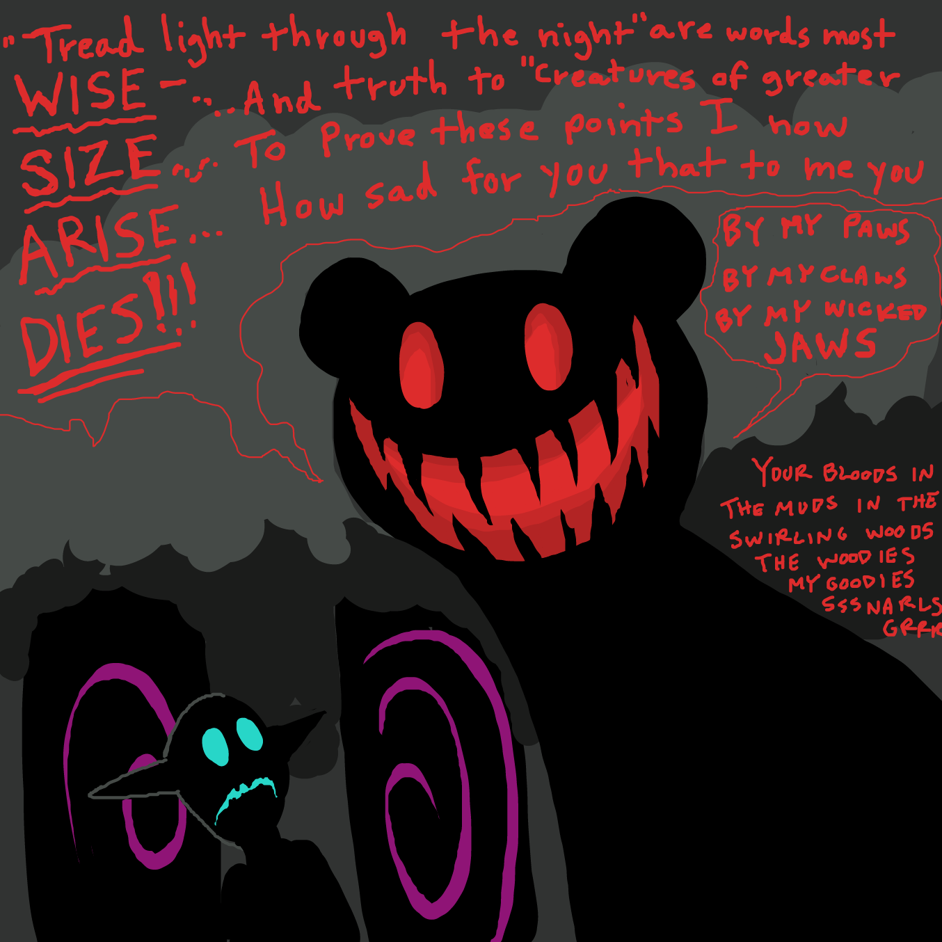 Drawing in oh hey: strife of words by TFD