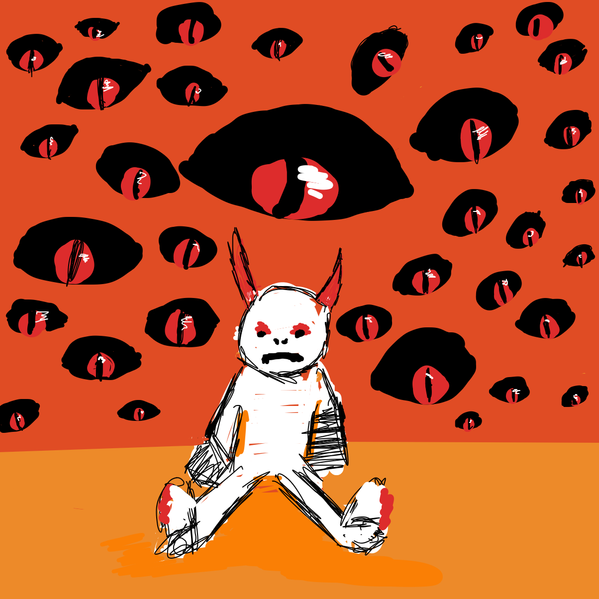 Get Up and leave. Be careful there watching. - Online Drawing Game Comic Strip Panel by Kira