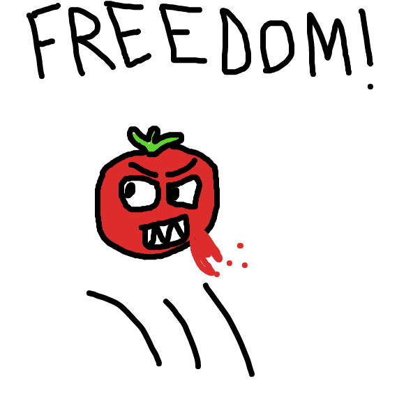 that's not a brain! IT'S A KILLER TOMATO! - Online Drawing Game Comic Strip Panel by Yitsul