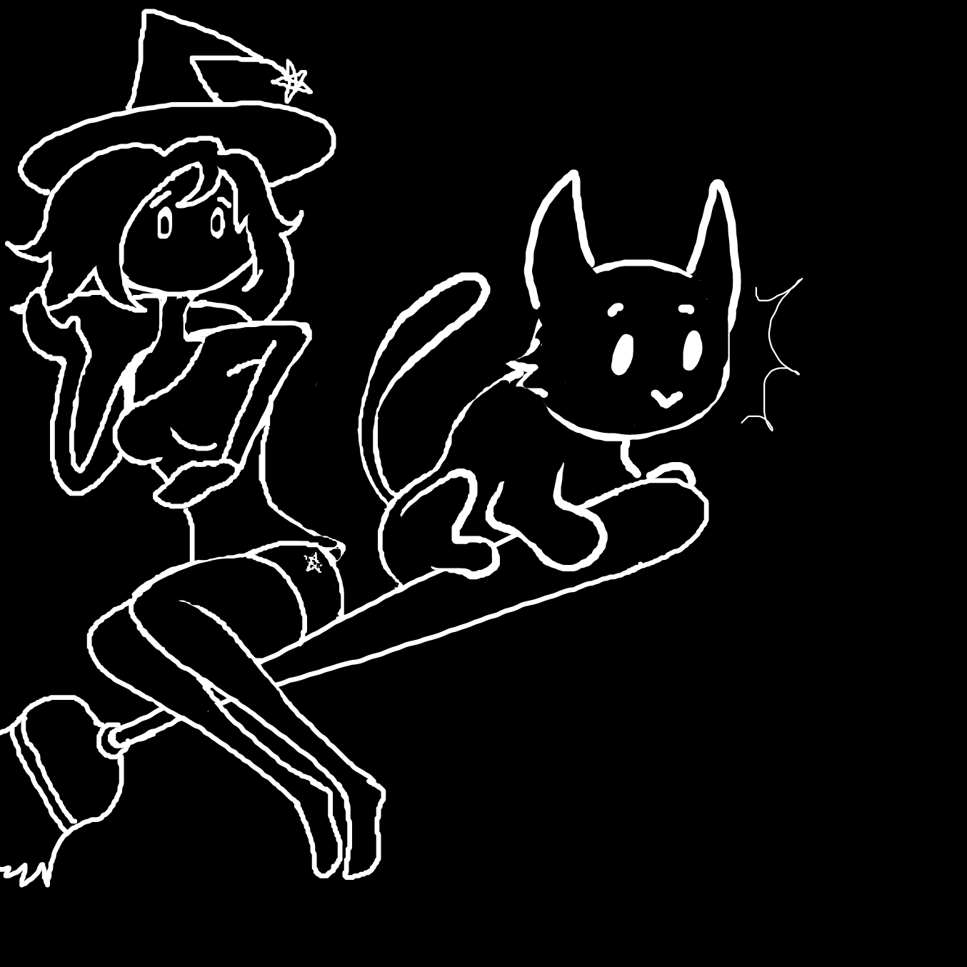 Drawing in 🐈‍⬛🧹 by TFD