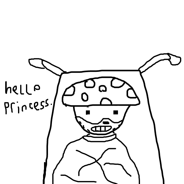 Toad somehow managed to get a craving for Fava Beans and Chianti. - Online Drawing Game Comic Strip Panel by BananaDoc