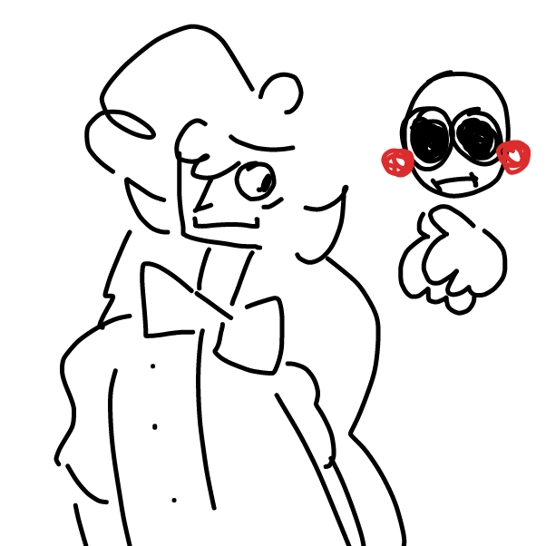 Drawing in Rigel does a lil dancy by stupid rat