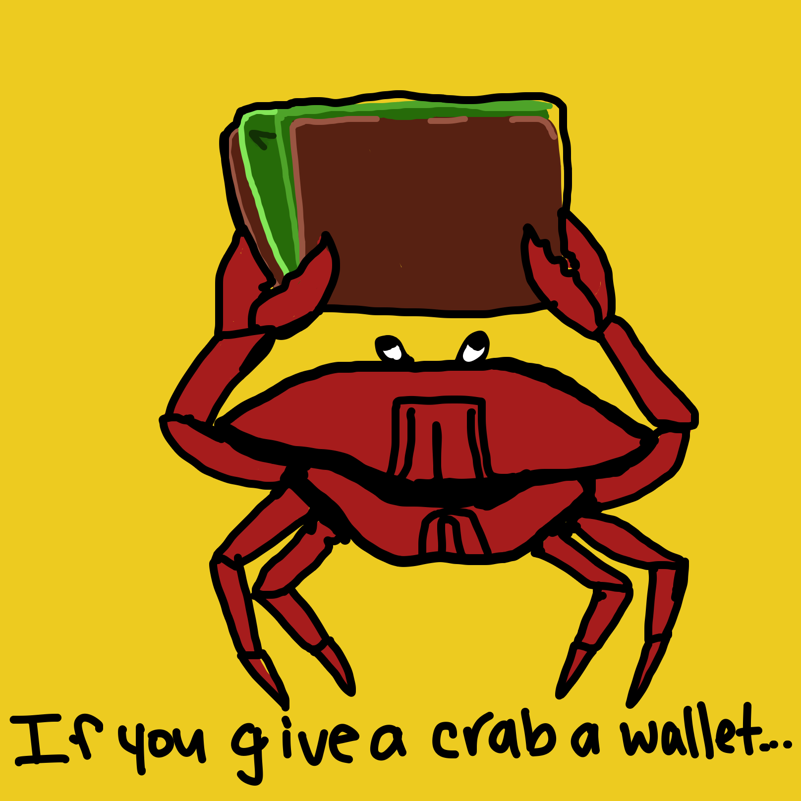 Liked webcomic If you give a crab a wallet…