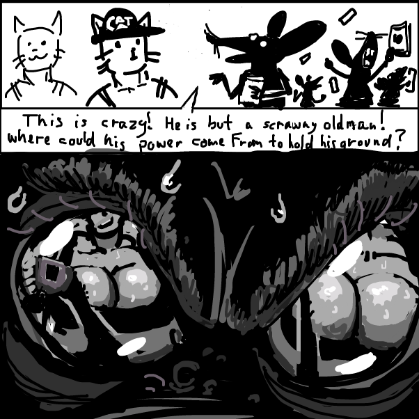 who knows - Online Drawing Game Comic Strip Panel by Peyocay