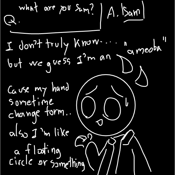 Drawing in sam and the  others lore by FifaSam