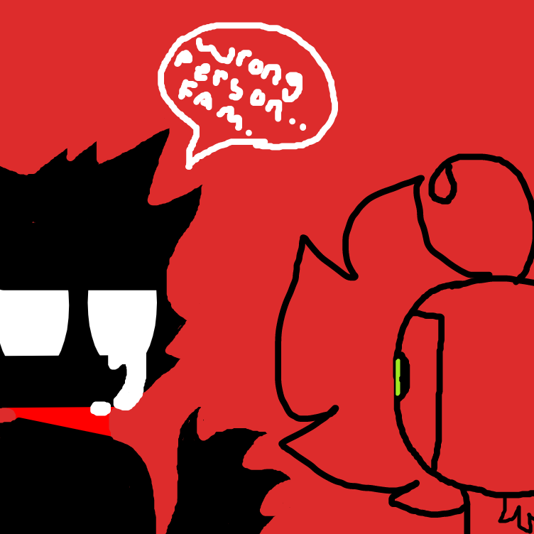 talking to the wrong person fam... - Online Drawing Game Comic Strip Panel by OneWithTheShadows