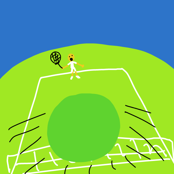 Drawing in Ok, let's play Tennis. For real this time. by locoluis