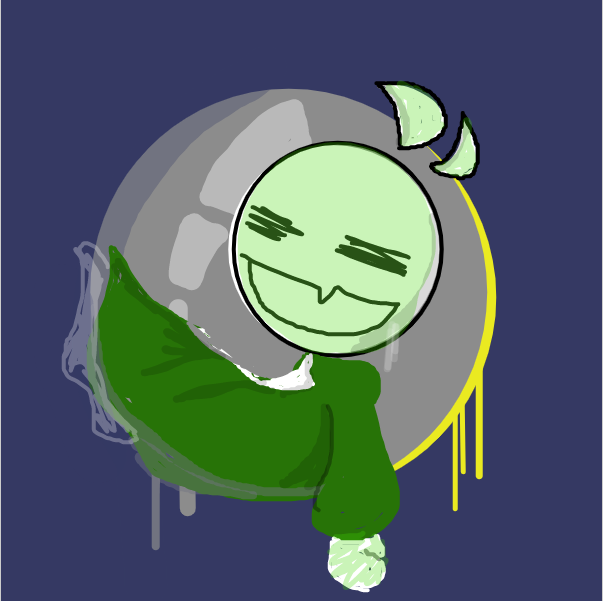 this is not sam..... this is a rain doll.... or something... that goes "mecha mecha te" most of the time - Online Drawing Game Comic Strip Panel by FifaSam