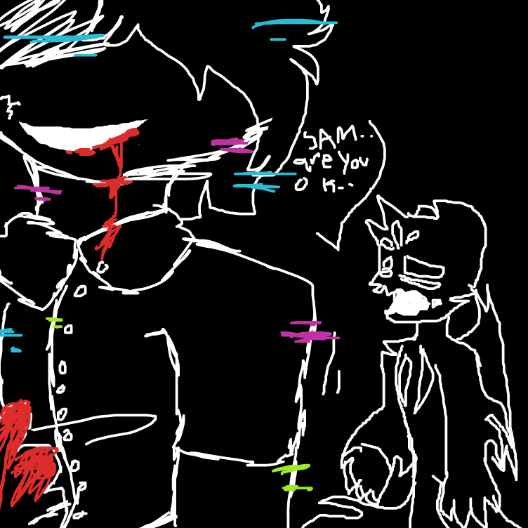 oh god sam u good?? - Online Drawing Game Comic Strip Panel by OneWithTheShadows