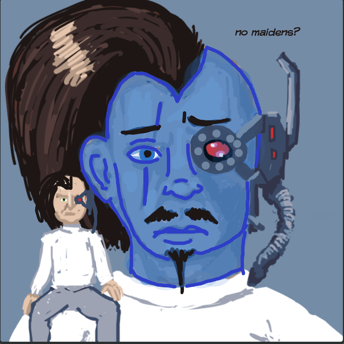 Drawing in Nakey Face by Faunsy