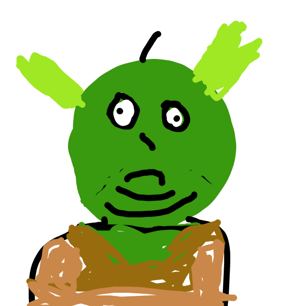 Drawing in shrek by bootyhairsfromacow