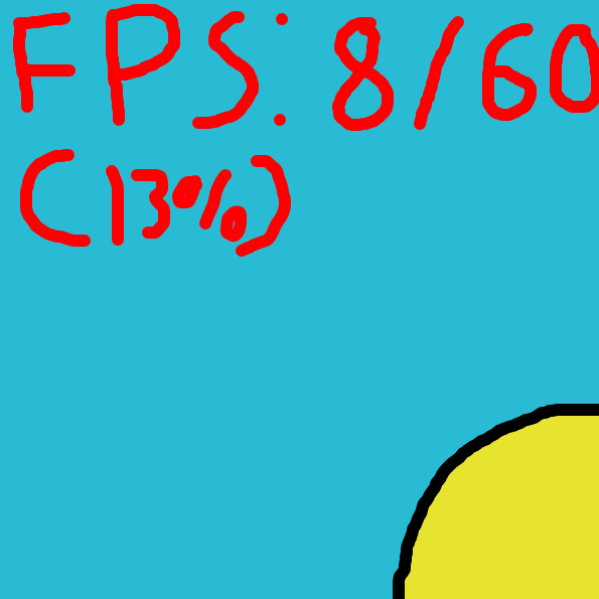 The framerate tanks because the game can't handle how slow the player's moving - Online Drawing Game Comic Strip Panel by Meow the Fronk