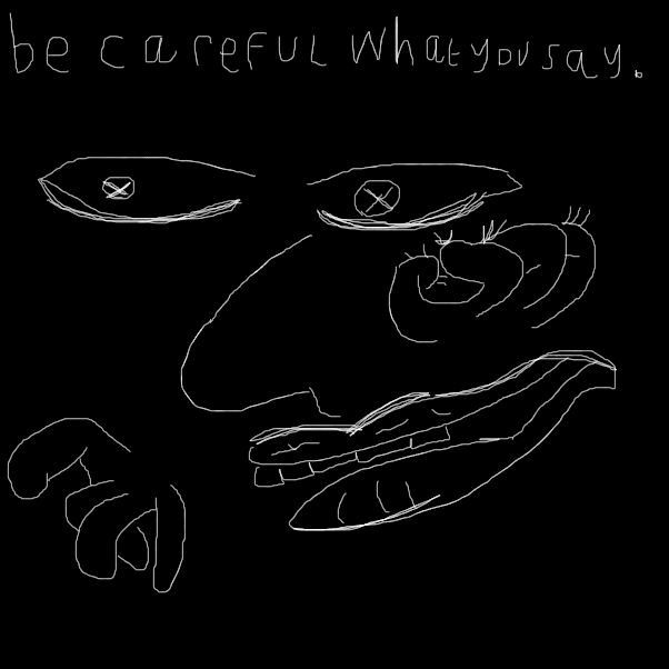 Fair warning - Online Drawing Game Comic Strip Panel by BananaDoc