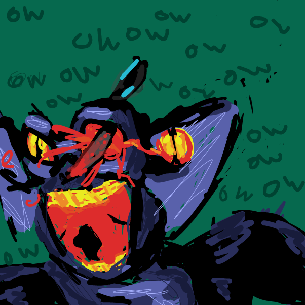 Drawing in a gremlins tale by stupid rat