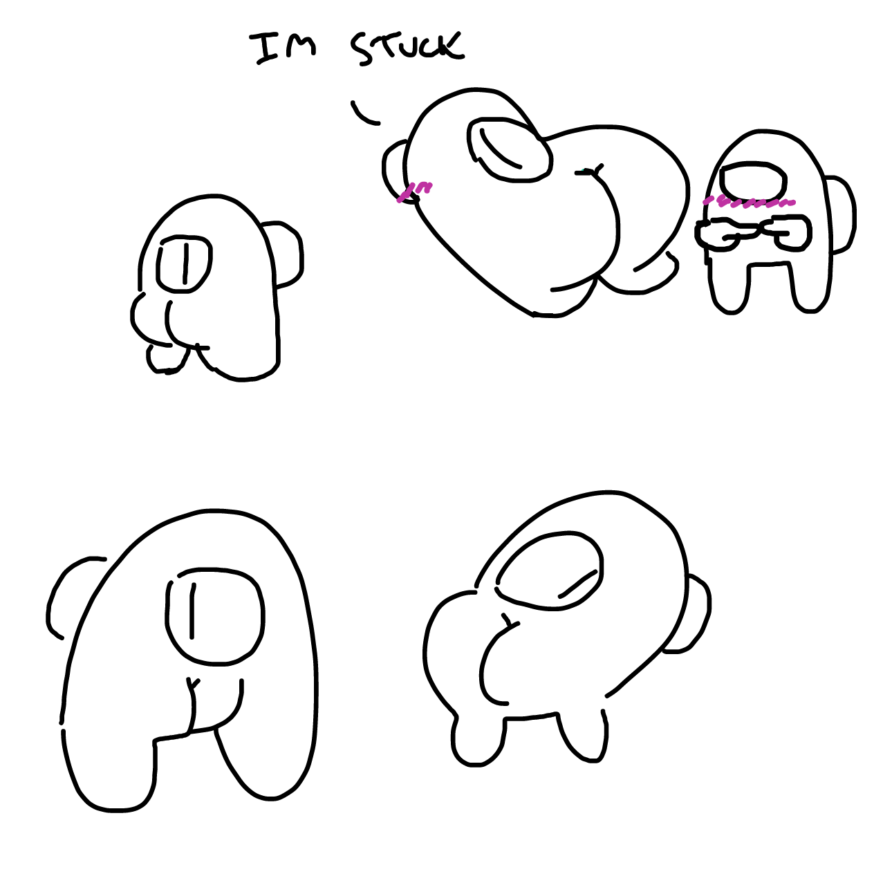 Drawing in if i was i hell by Among Us Only