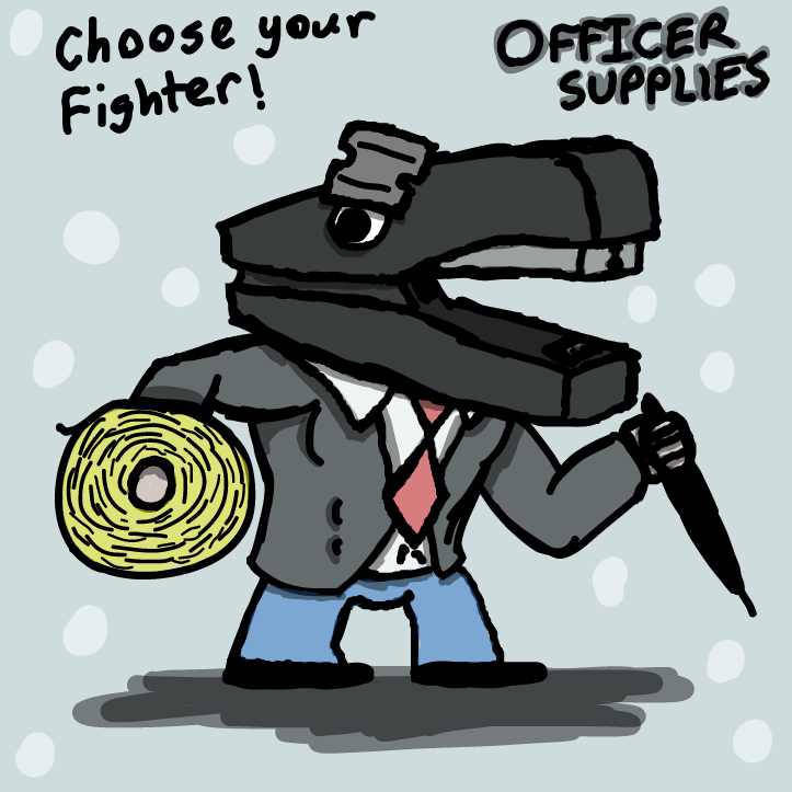 Drawing in Draw something boring as a fighting game character by SpaceMattress